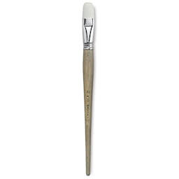 Escoda Perla Toray White Synthetic Brush - Bright, Long Handle, Size 22