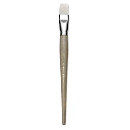 Escoda Perla Toray White Synthetic Brush - Bright, Long Handle, Size 24