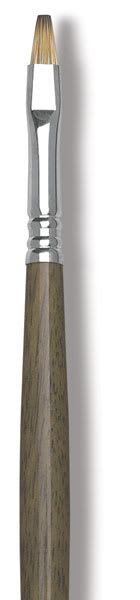 Escoda Modernista Tadami Synthetic Mongoose Brushes - Closeup of Bright Brush shown