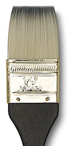 Princeton Umbria Series Synthetic Brushes - Closeup of Flat Wash Brush