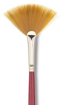 Heritage Series 4000 Synthetic Brushes - Closeup of single Fan Brush
