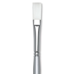 Silver Brush Silverwhite Synthetic Brush - Flat, Long Handle, Size 6 close up