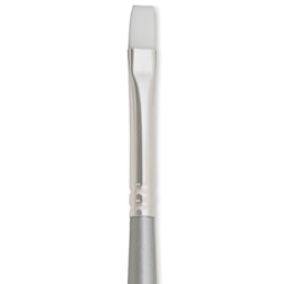 Silver Brush Silverwhite Synthetic Brush - Bright, Long Handle, Size 2 close up