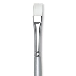 Silver Brush Silverwhite Synthetic Brush - Bright, Long Handle, Size 6 close up