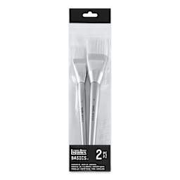 Liquitex Basics Synthetic Brush - Large Scale Flat, Short Handle Set of 2 (in package)