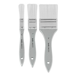 Liquitex Basics Synthetic Brushes - Large Scale Flat, Short Handle Set of 3