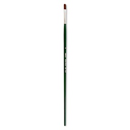 Silver Brush Ruby Satin Synthetic Brush - Flat, Size 2, Long Handle