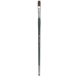 Silver Brush Ruby Satin Synthetic Brush - Flat, Size 6, Long Handle