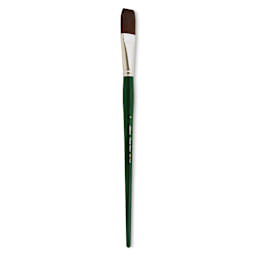 Silver Brush Ruby Satin Synthetic Brush - Flat, Size 12, Long Handle