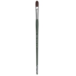 Silver Brush Ruby Satin Synthetic Brush - Filbert, Size 8, Long Handle