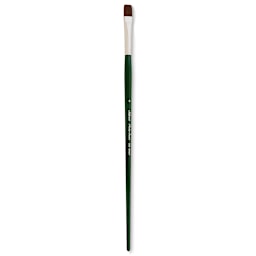 Silver Brush Ruby Satin Synthetic Brush - Bright, Size 6, Long Handle