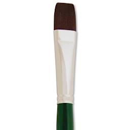 Silver Brush Ruby Satin Synthetic Brush - Bright, Size 10, Long Handle close-up