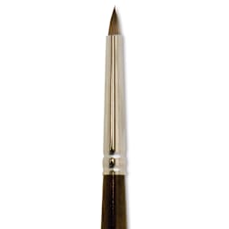 Silver Brush Monza Synthetic Mongoose Artist Brush - Short Round, Size 6 close up