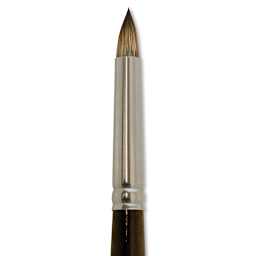Silver Brush Monza Synthetic Mongoose Artist Brush - Short Round, Size 10 close up