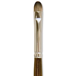 Silver Brush Monza Synthetic Mongoose Artist Brush - Short Filbert, Size 6 close up