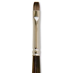 Silver Brush Monza Synthetic Mongoose Artist Brush - Short Bright, Size 4 close up