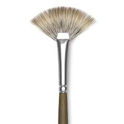 Silver Brush Monza Synthetic Mongoose Brush - Fan, Size 2 close up