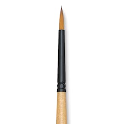 Dynasty Black Gold Brush - Round, Long Handle, Size 1 close up