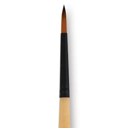 Dynasty Black Gold Brush - Round, Long Handle, Size 2 close up