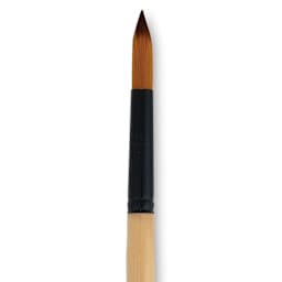 Dynasty Black Gold Brush - Round, Long Handle, Size 10 close up