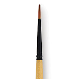 Dynasty Black Gold Brush - Fine Round, Long Handle, Size 2 close up