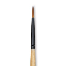 Dynasty Black Gold Brush - Fine Round, Long Handle, Size 6 close up