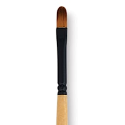 Dynasty Black Gold Brush - Filbert, Long Handle, Size 1 close up