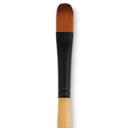 Dynasty Black Gold Brush - Filbert, Long Handle, Size 8 close up