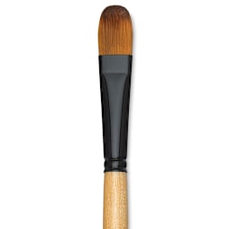 Dynasty Black Gold Brush - Filbert, Long Handle, Size 10 close up