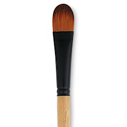 Dynasty Black Gold Brush - Filbert, Long Handle, Size 12 close up