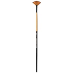 Dynasty Black Gold Brush - Fan, Long Handle, Size 2