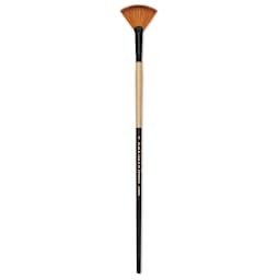 Dynasty Black Gold Brush - Fan, Long Handle, Size 6