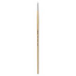 Escoda Clasico Chungking White Bristle Brush - Short Filbert, Long Handle, Size 1