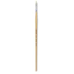Escoda Clasico Chungking White Bristle Brush - Short Filbert, Long Handle, Size 6