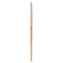 Escoda Clasico Chungking White Bristle Brush - Short Filbert, Long Handle, Size 8