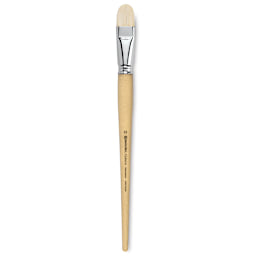 Escoda Clasico Chungking White Bristle Brush - Short Filbert, Long Handle, Size 22