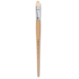 Escoda Clasico Chungking White Bristle Brush - Bright, Long Handle, Size 20