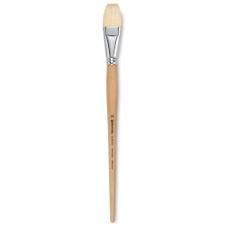 Escoda Clasico Chungking White Bristle Brush - Bright, Long Handle, Size 26