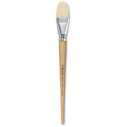 Escoda Clasico Chungking White Bristle Brush - Bright, Long Handle, Size 30