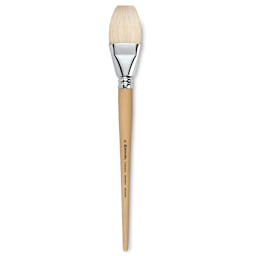 Escoda Clasico Chungking White Bristle Brush - Bright, Long Handle, Size 32