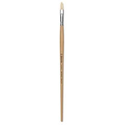 Escoda Clasico Chungking White Bristle Brush - Filbert, Long Handle, Size 10
