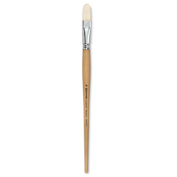 Escoda Clasico Chungking White Bristle Brush - Filbert, Long Handle, Size 18