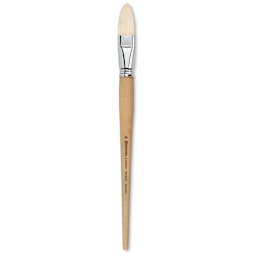 Escoda Clasico Chungking White Bristle Brush - Filbert, Long Handle, Size 24