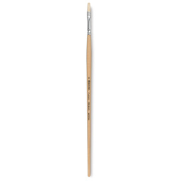 Escoda Clasico Chungking White Bristle Brush - Flat, Long Handle, Size 8