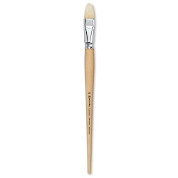 Escoda Clasico Chungking White Bristle Brush - Flat, Long Handle, Size 20
