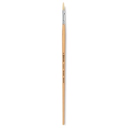 Escoda Clasico Chungking White Bristle Brush - Long Filbert, Long Handle, Size 6