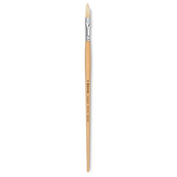 Escoda Clasico Chungking White Bristle Brush - Long Filbert, Long Handle, Size 12