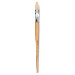 Escoda Clasico Chungking White Bristle Brush - Long Filbert, Long Handle, Size 20