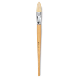 Escoda Clasico Chungking White Bristle Brush - Long Filbert, Long Handle, Size 24