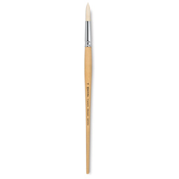 Escoda Clasico Chungking White Bristle Brush - Round, Long Handle, Size 16